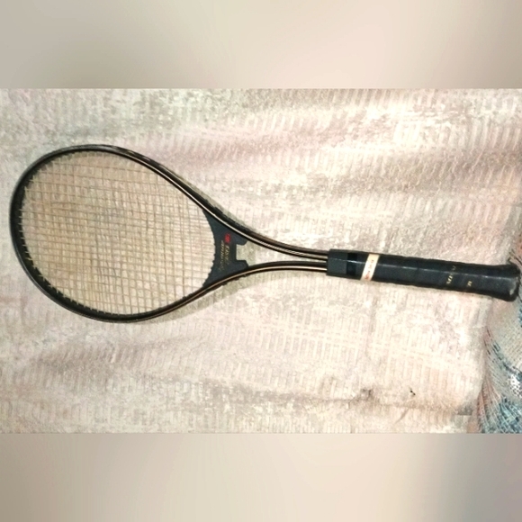 Dunlop- MID | Games | Dunlop Mcenrohmid Black And Gold Tennis Racket ...